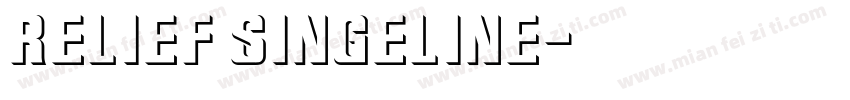 relief singeline字体转换